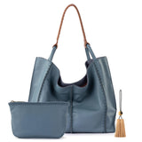 The Sak Los Feliz Large Tote 3 Piece Set - Leather - Maritime