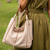 The Sak Los Feliz Large Tote - Leather - Stone