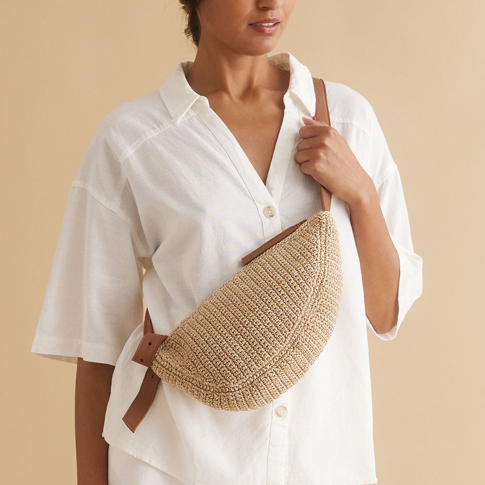 The Sak Tess Sling - Hand Crochet - Bamboo Static