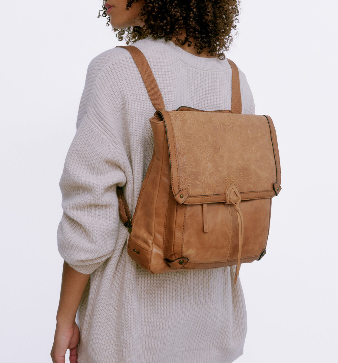 Asosa Convertible Backpack Rust Brown