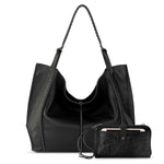 The Sak Los Feliz Large Tote and Iris Smartphone Wallet Bundle - Leather - Black