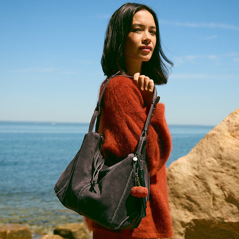 Melrose Crossbody Bag in Bamboo Medallion Crochet – The Sak