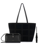 The Sak Metro Tote 3 Piece Set - Leather - Black