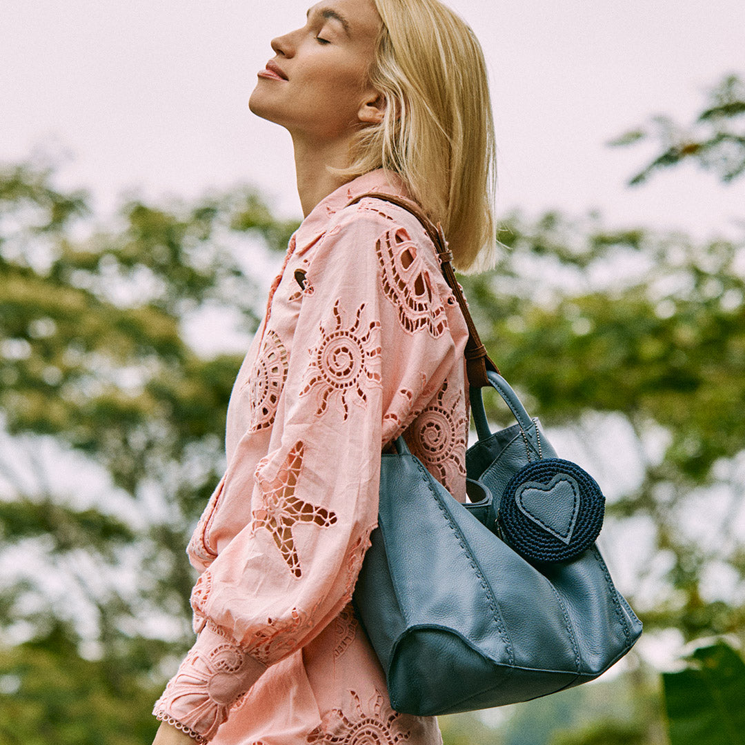 Lucia Crossbody Bag in Gunmetal Leather – The Sak