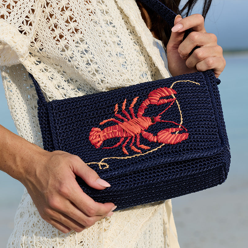 Los Feliz Crossbody Bag in Bamboo Static Crochet – The Sak