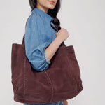 The Sak Los Feliz Large Tote - Leather - Mahogany Suede