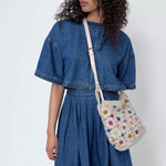 The Sak Los Feliz Crossbody - Hand Crochet - Natural Multi Flowers