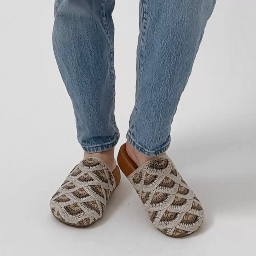 The Sak Bolinas Clog - Hand Crochet - Natural Mermaid