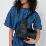 The Sak Los Feliz Medium Tote - Leather - Black Woven