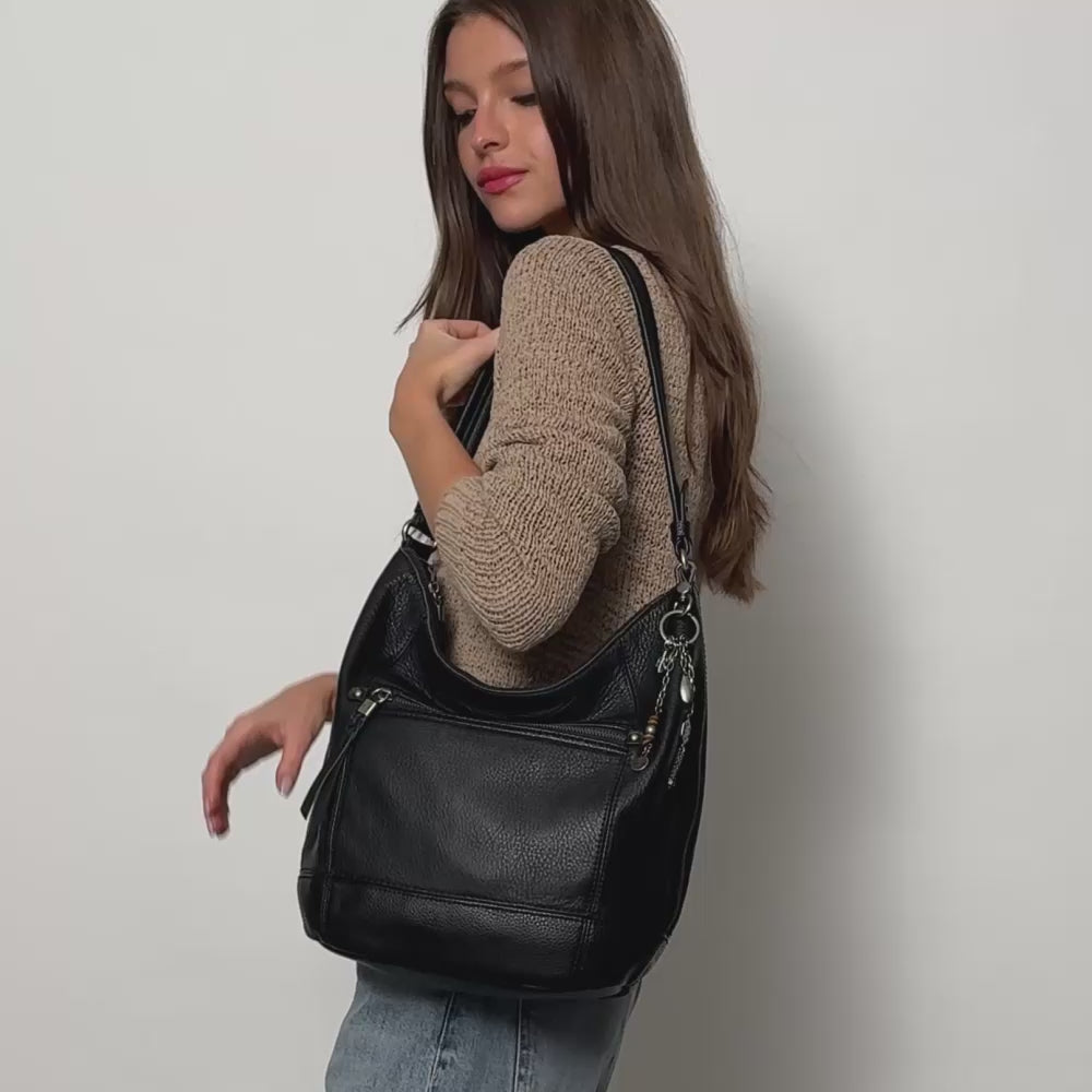 Sequoia Hobo Bag in Black Leather – The Sak