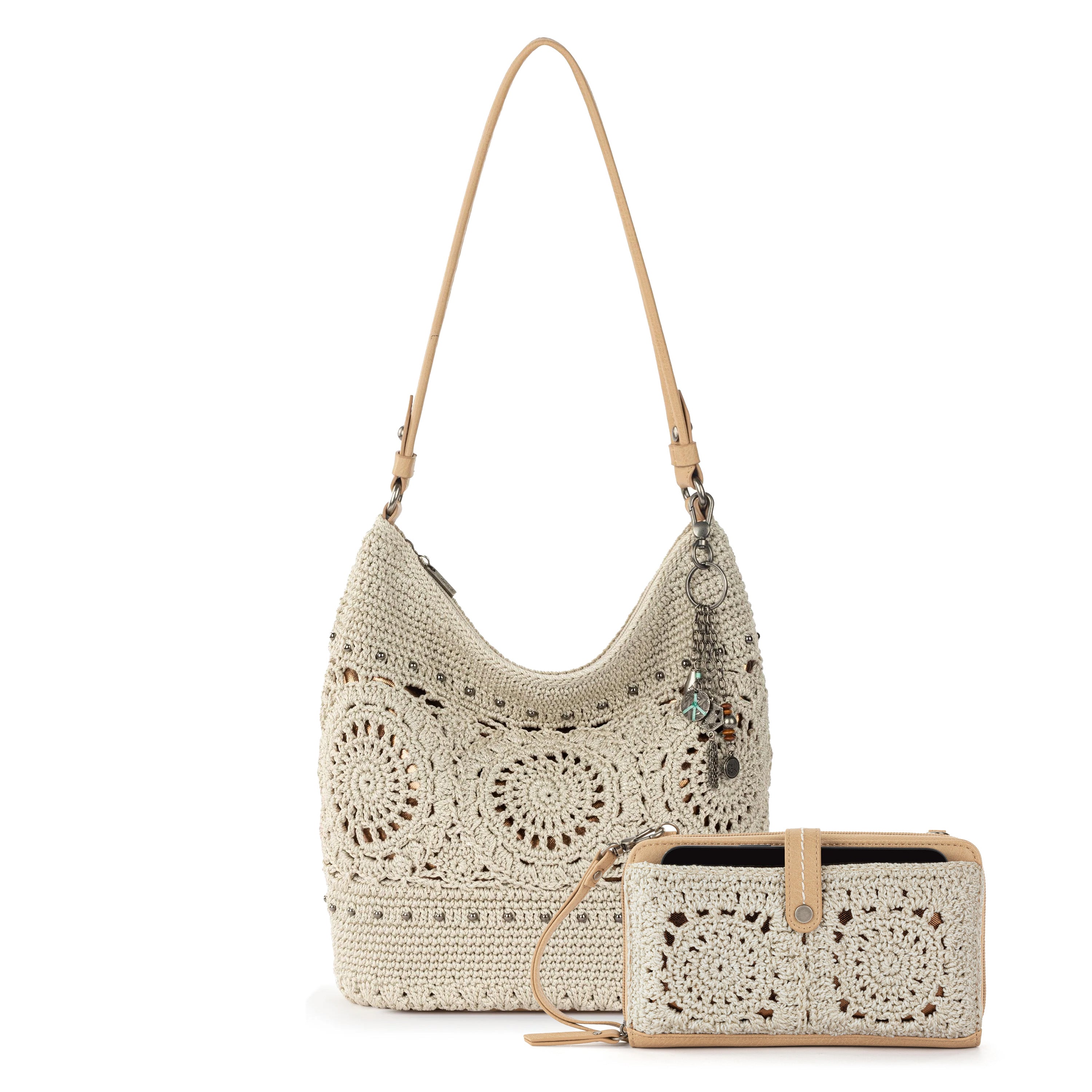 Sequoia Crochet Hobo + Iris Smartphone Wallet Bundle – The Sak