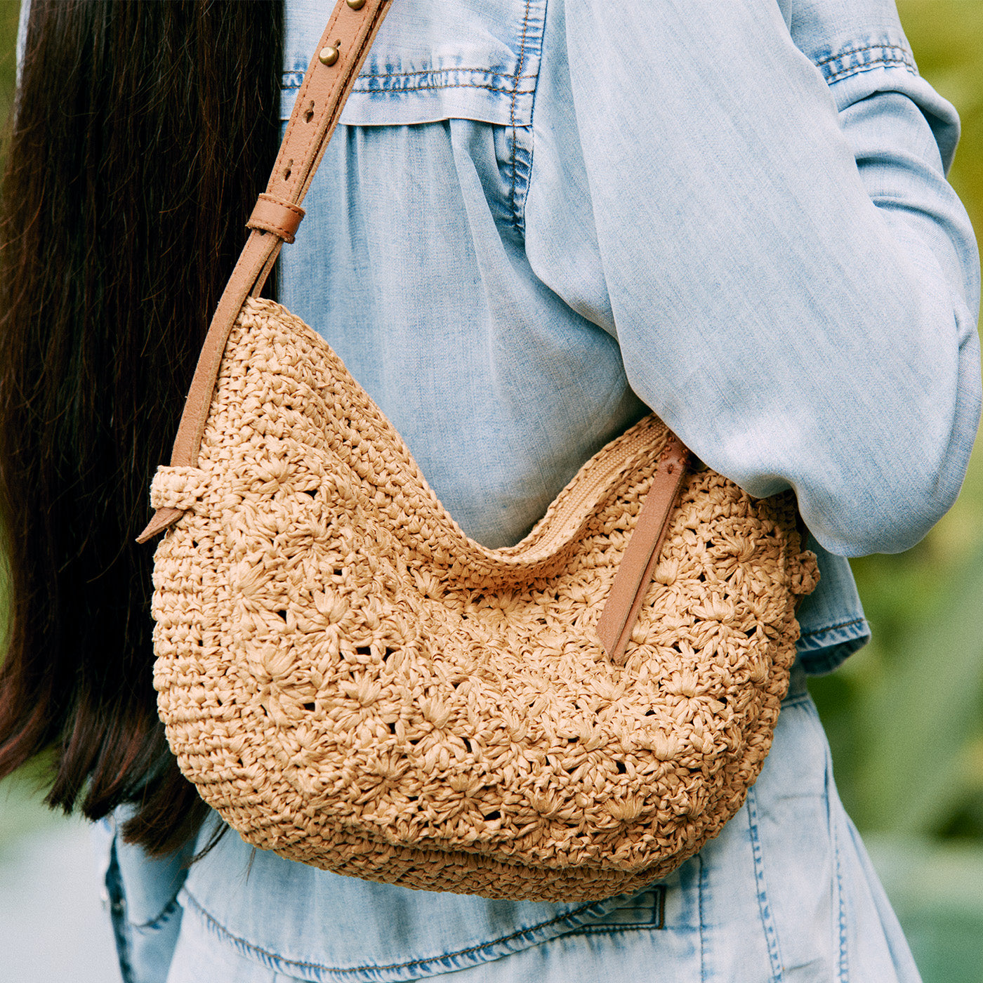 6631 バックセット 合皮 螺鈿入り 未使用品 サービス品 Melrose Satchel Bag in Sand Leather – The Sak