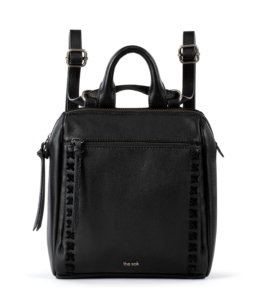 The Sak Loyola Mini Convertible Leather Backpack, Black