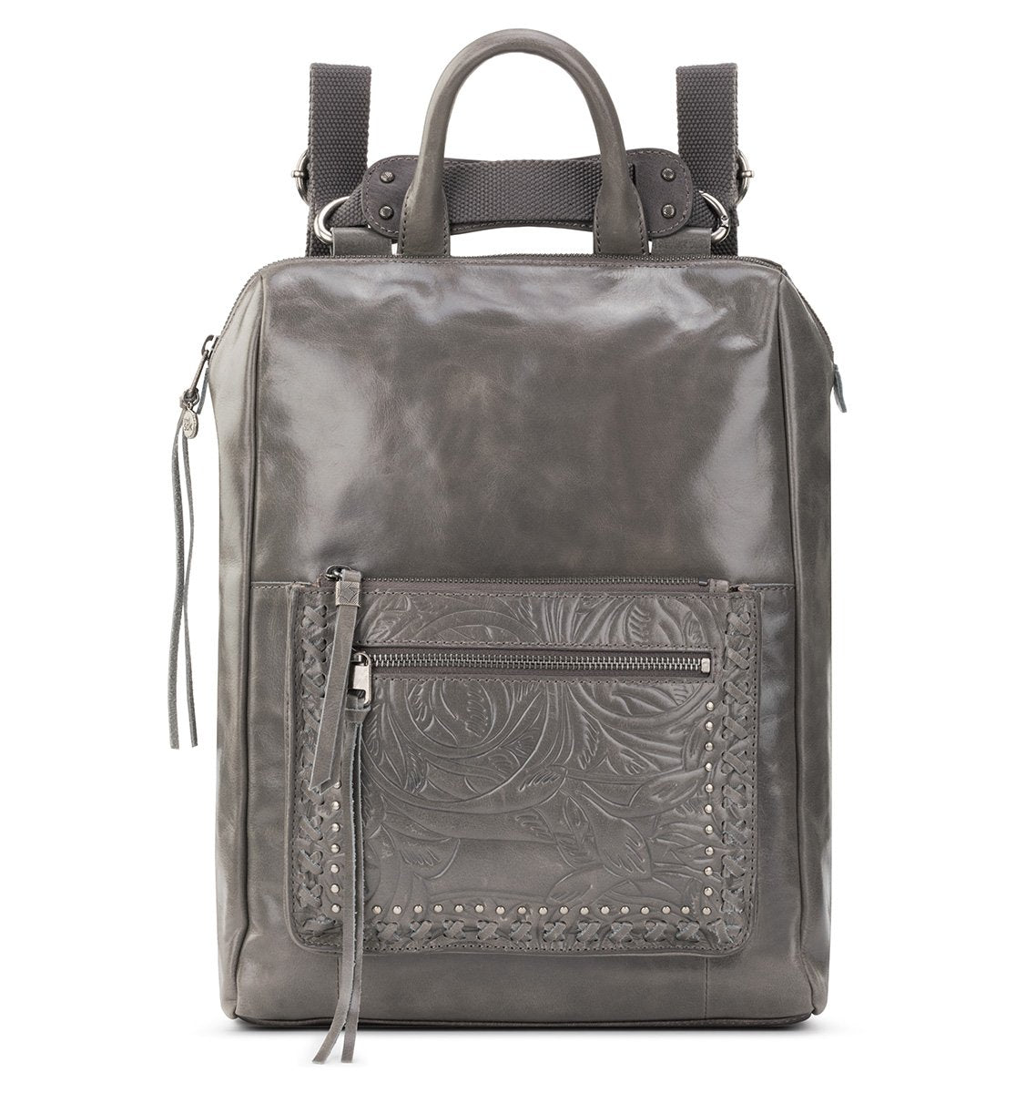 The Sak Olympic Convertible Backpack | Leather - Mahogany Tile Emboss